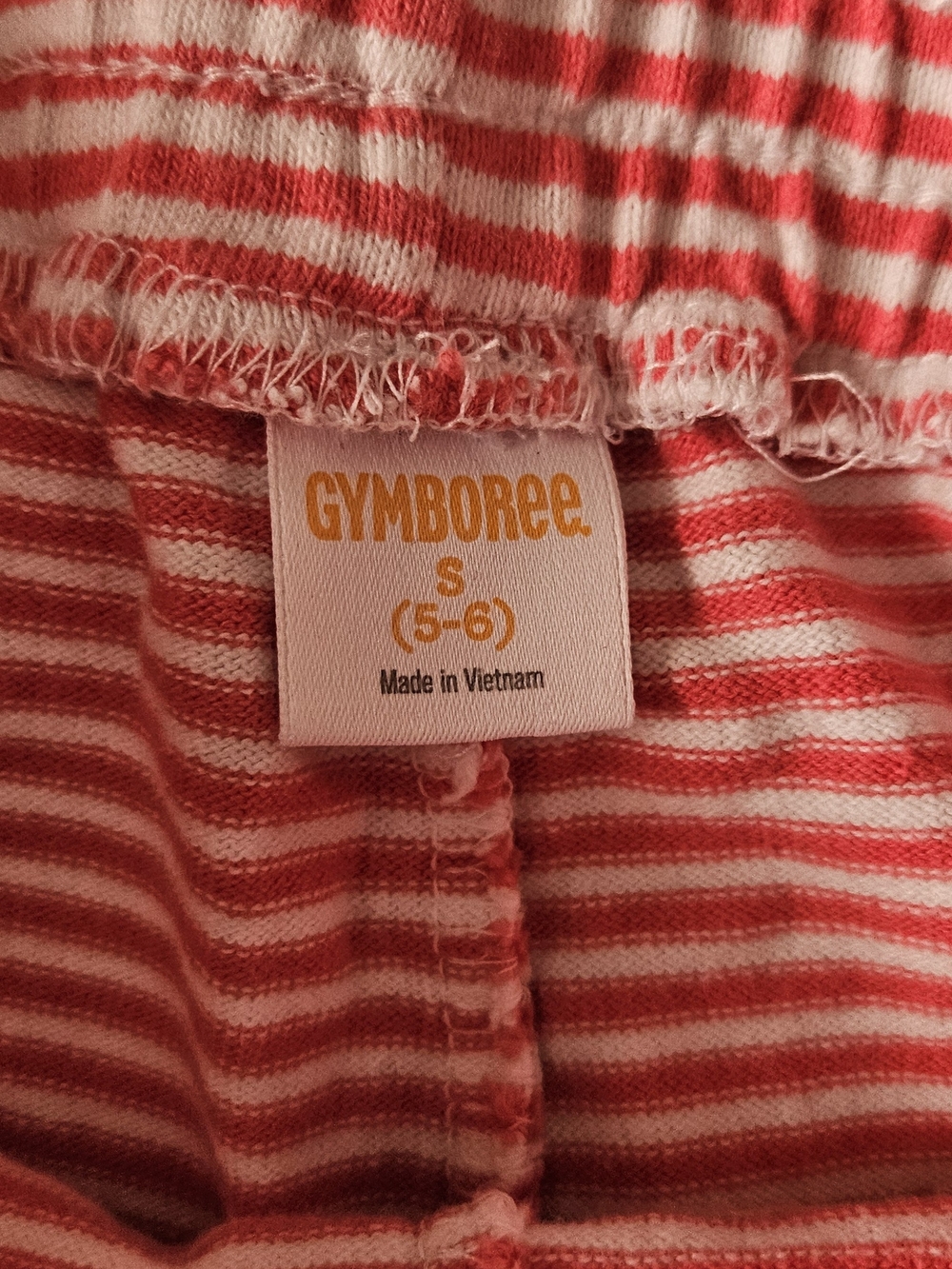 Gymboree 2 Pair Pink and White Striped Girls' Shorts Size 6 - Picture 4 of 7